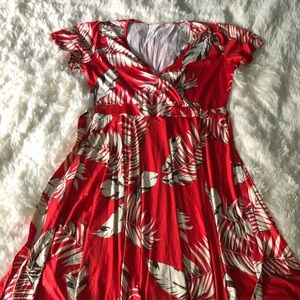 Orange Hawaiian dress